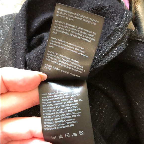 Bebe Black Silver Sexy Tunic S EUC - Picture 8 of 8